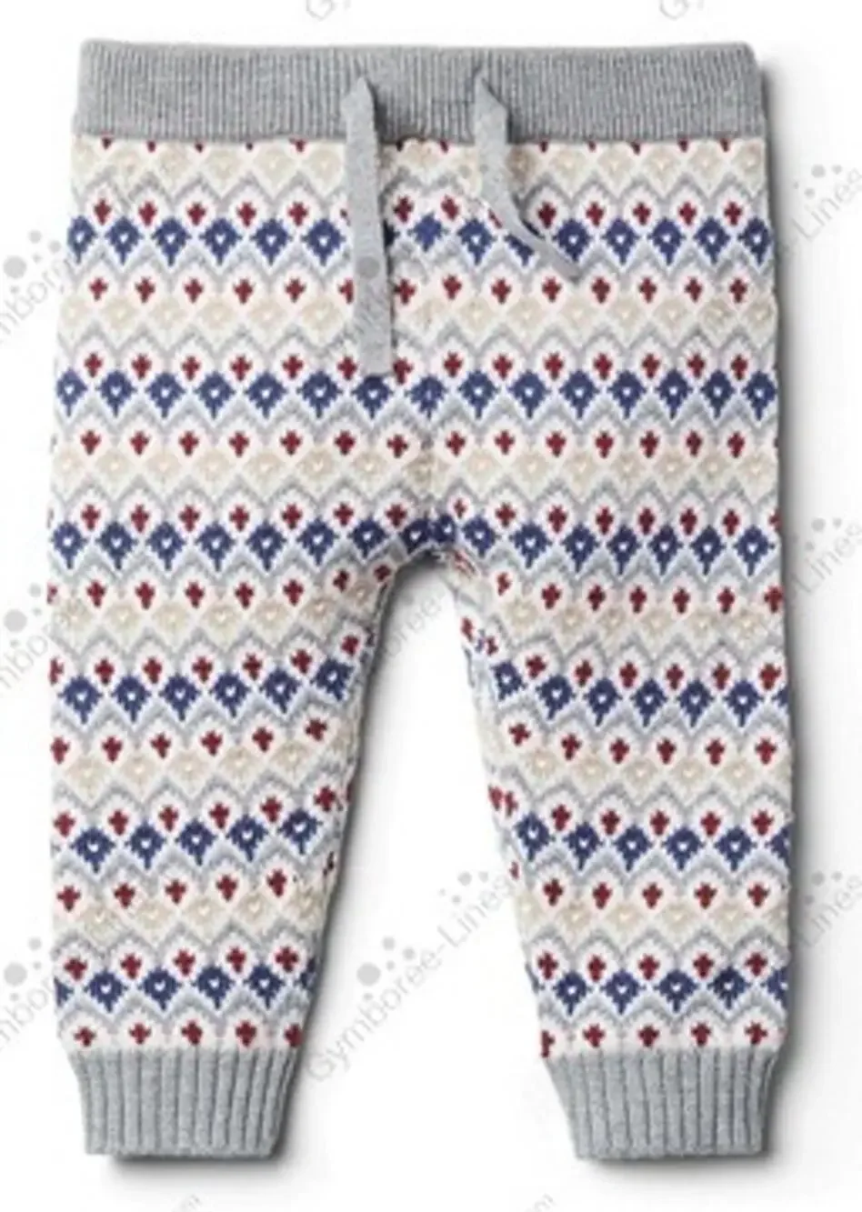Janie and Jack Baby Fair Isle Jogger Pants 0-3M
